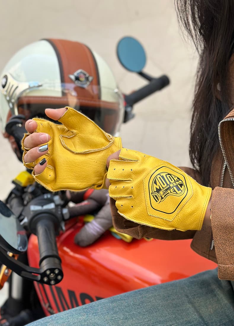 バイクグローブ 革 職人技巧 本革バイクグローブ