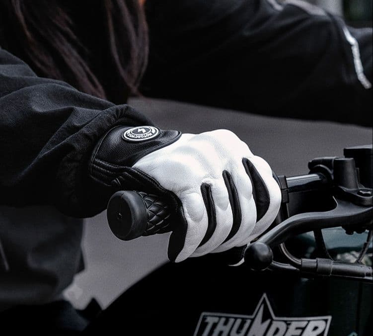 バイクグローブ メッシュ 本革保護パッド入りライディンググローブ
