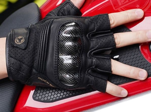 バイクグローブ メッシュ 夏用耐衝撃メッシュハーフグローブ