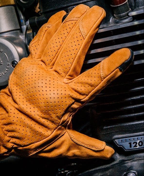 バイクグローブ メッシュ 通気性抜群 本革メッシュグローブ
