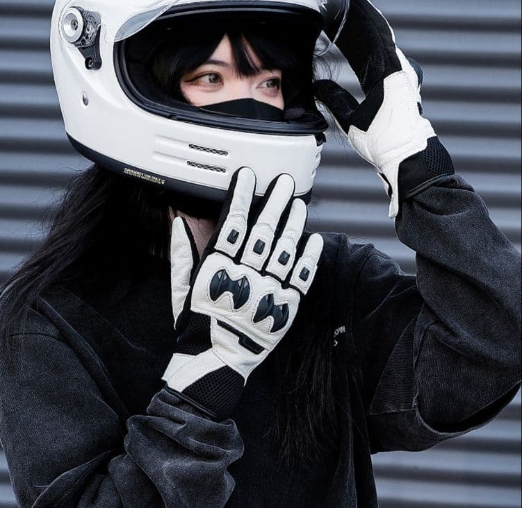 バイクグローブ 革 耐衝撃プロテクト バイク用革手袋