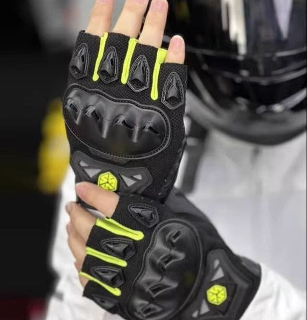 バイクグローブ メッシュ 耐衝撃メッシュ指だし保護グローブ