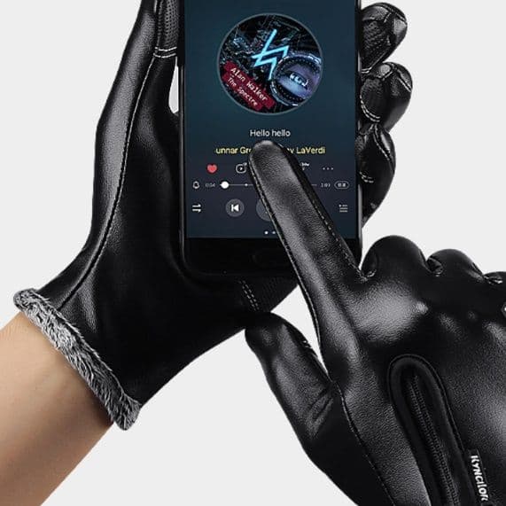 バイクグローブ 革 冬対応スマホ操作革手袋