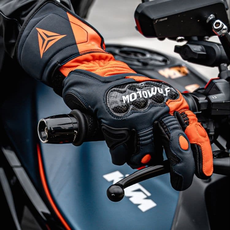 バイクグローブ 革 プロテクト機能付き