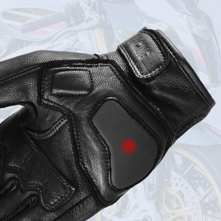 バイク　グローブ 本革製プロテクター付きバイクグローブ