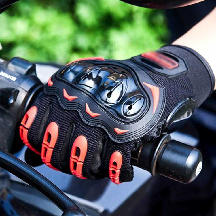 バイク　グローブ 男女兼用メッシュバイクグローブ耐衝撃プロテクター付き