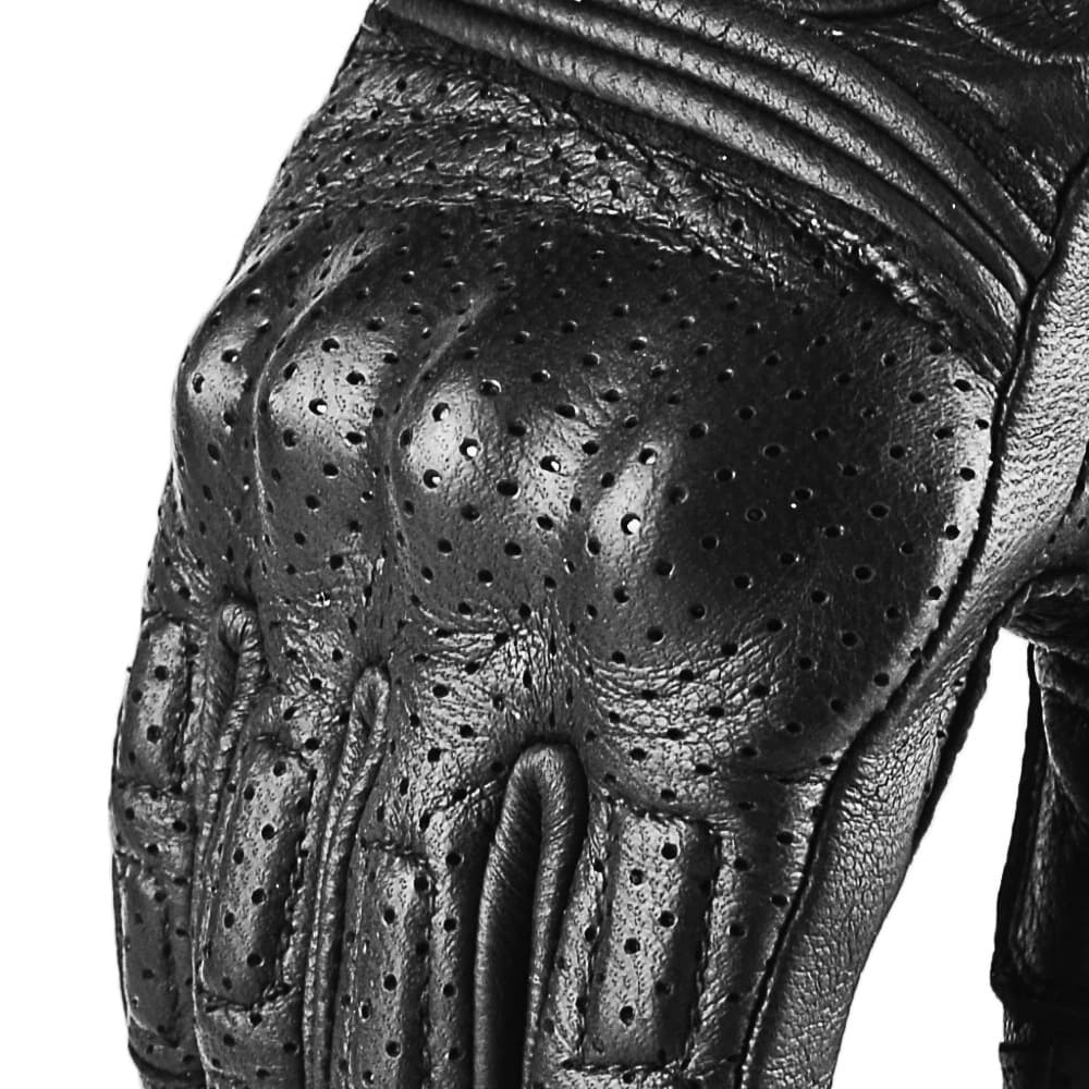 バイク　グローブ 本革製プロテクター付きバイクグローブ