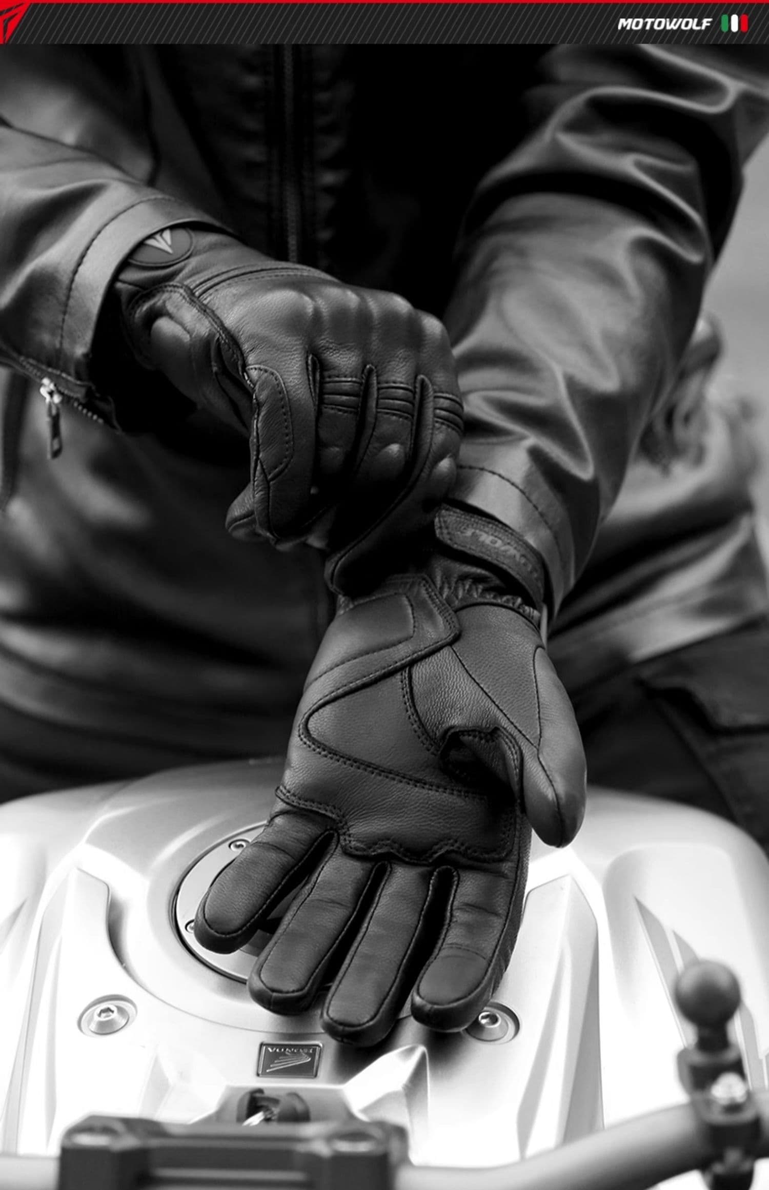 バイク　グローブ プロテクション装備本革バイクグローブ
