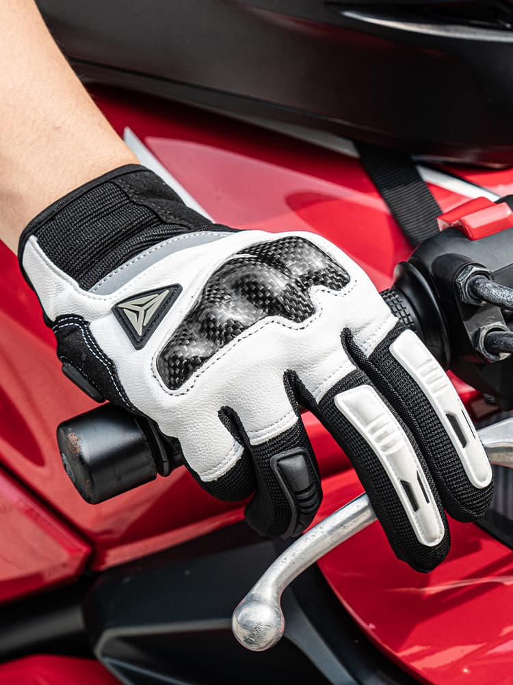 バイク　グローブ プロテクター装備本革製競技用バイク手袋