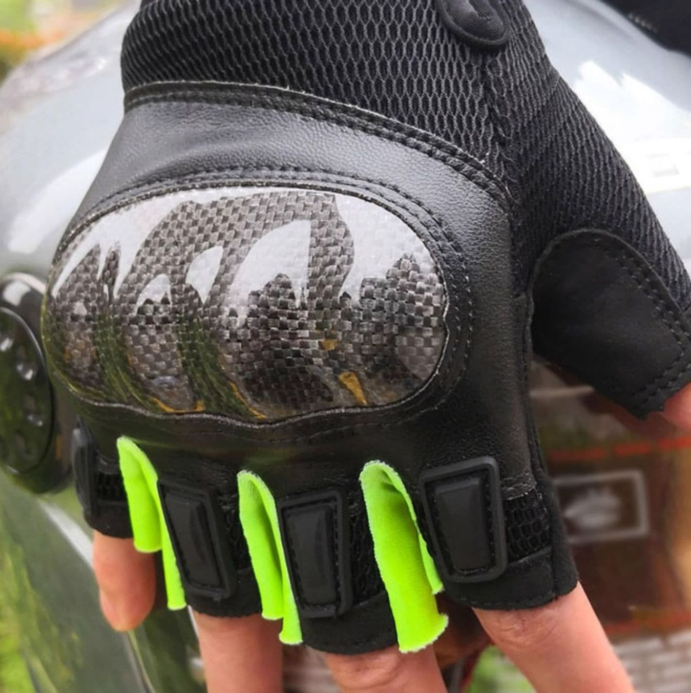 バイクグローブ メッシュ 夏用プロテクション通気メッシュグローブ