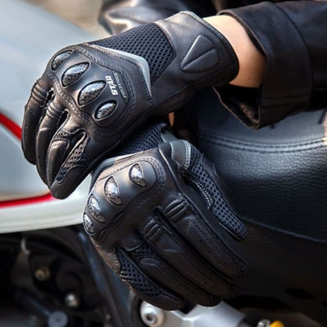 バイクグローブ メッシュ 通気性抜群 プロテクト メッシュグローブ